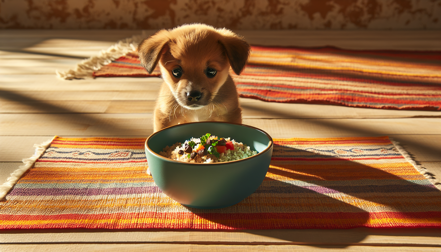 Preparação de Comida Natural para Filhotes com Sensibilidade